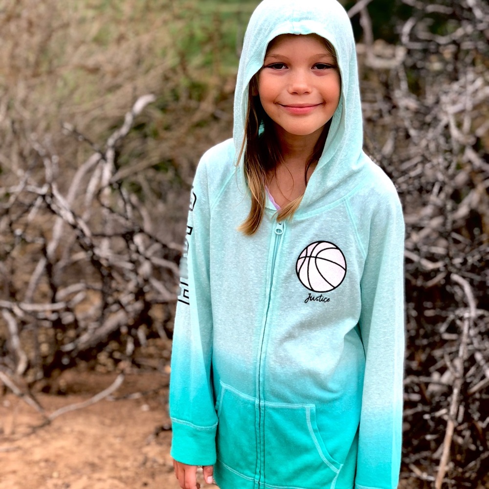 Justice zip up hoodie